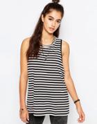 Cheap Monday Flow Stripe Knit Tank Top - Pink