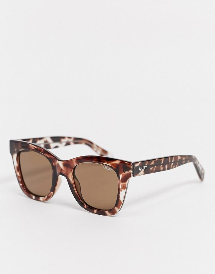 Quay Australia After Hours Oversized Square Sunglasses In Tortoise-brown