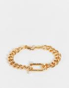 Wftw Pearl Clasp Bracelet In Gold