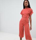 Missguided Tall Open Back Culotte Jumpsuit - Pink