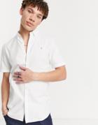 Farah Brewer Organic Short Sleeve Shirt In White
