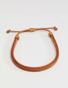 Jack & Jones Double Leather Bracelet In Tan - Tan