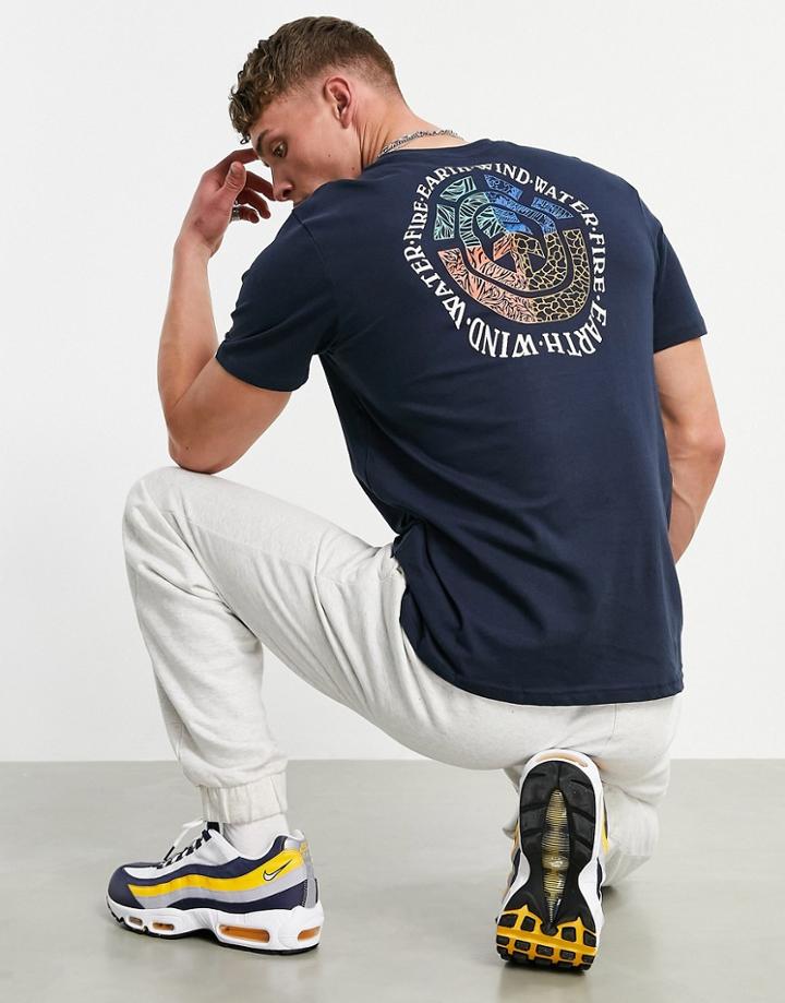Element Audobon Back Print T-shirt In Navy
