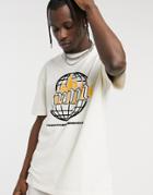 Topman T-shirt With Print In Stone-neutral