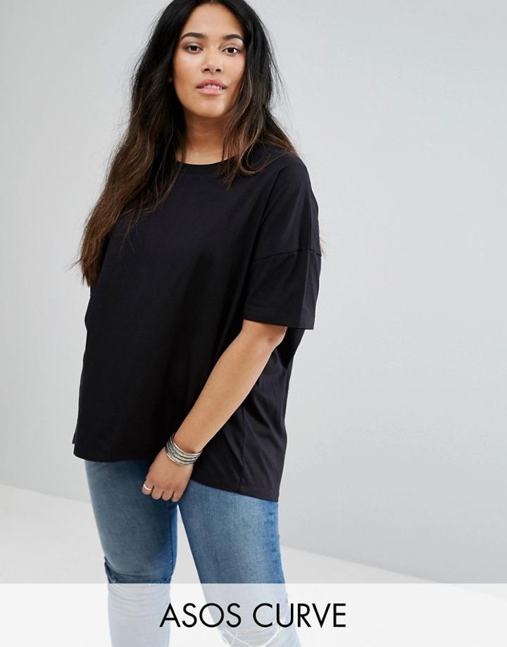 Asos Curve Super Oversized T-shirt - Black