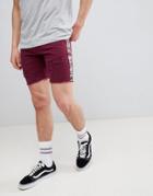 Boohooman Skinny Fit Shorts With Geo-tribal Detail In Purple - Purple