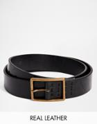 Royal Republiq Leather Lava Belt In Black - Black