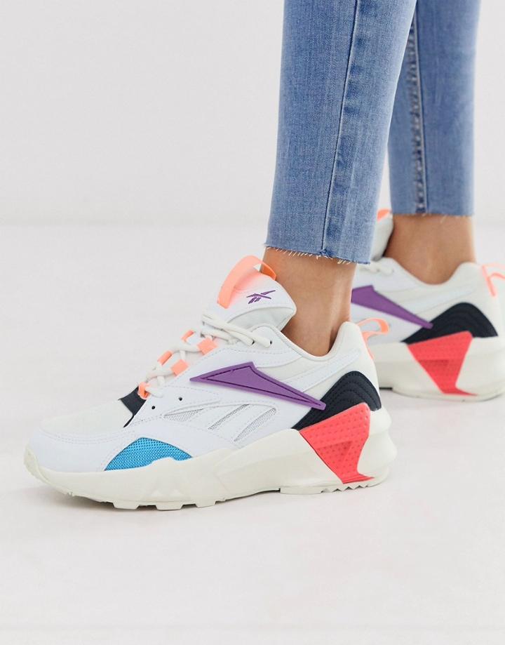 Reebok Aztrek Double Sneakers In White Multi