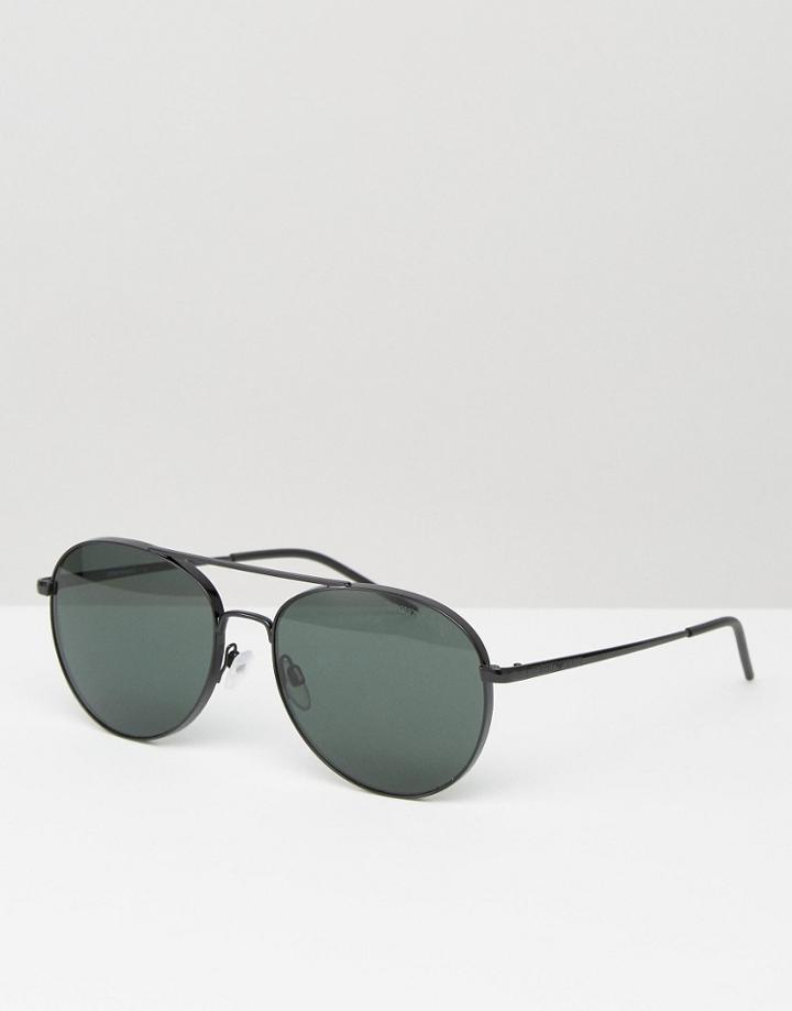 Emporio Armani Aviator Sunglasses With Mirror Lens - Black