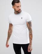 Gym King Muscle Tipped T-shirt In White - White