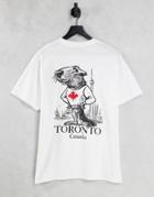 Vintage Supply T-shirt In White With Toronto Back Print