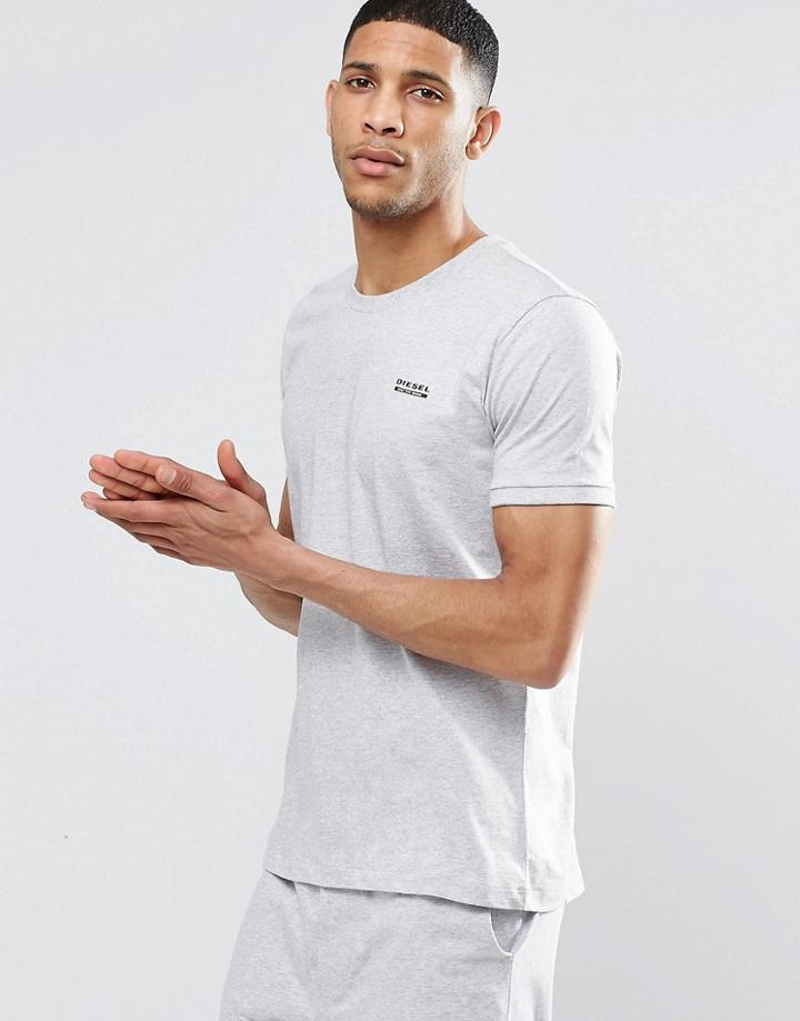 Diesel Crew Neck T-shirt In Regular Fit - Gray