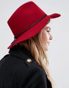 Brixton Wesley Fedora In Red - Red