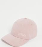Fila Logo Baseball Cap In Pastel Pink Exclusive To Asos