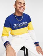 Nautica Competition Bow Cut & Sew Sweatshirt In Multi-navy
