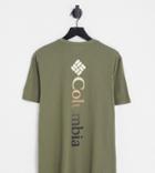 Columbia Unionville Back Print T-shirt In Green Exclusive At Asos