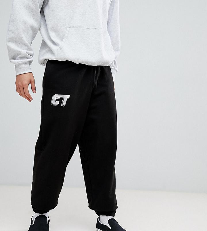 Crooked Tongues Jogger With Logo In Black - Black