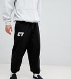 Crooked Tongues Jogger With Logo In Black - Black
