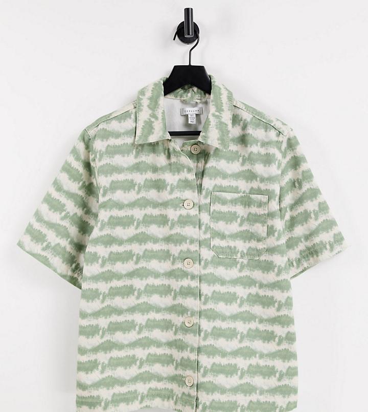Topshop Tall Tie Dye Shirt Set-multi