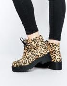 Asos All For It Ankle Boots - Leopard