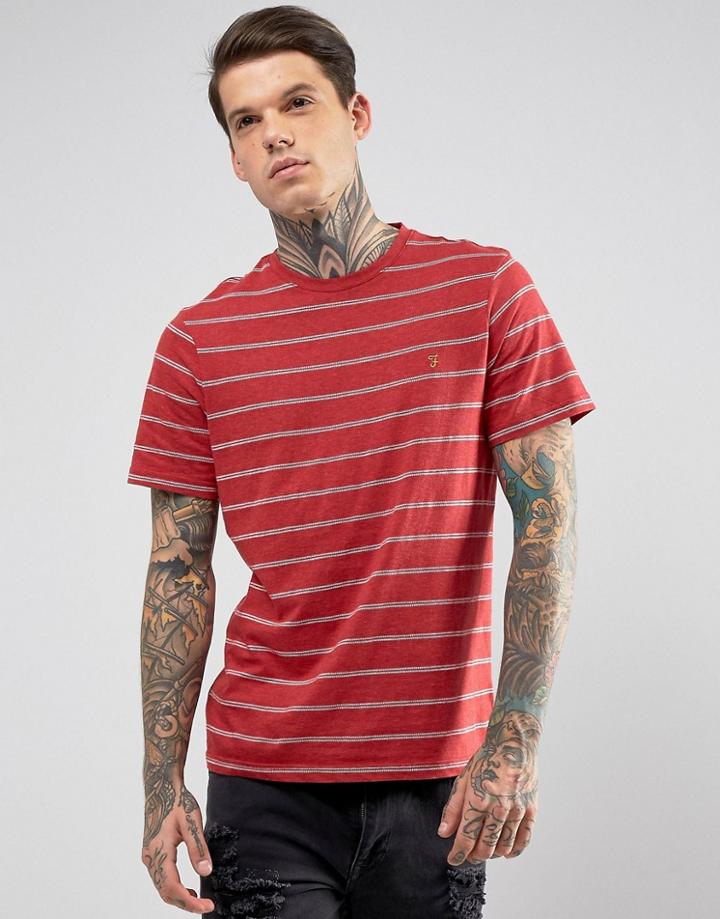 Farah Stripe T-shirt - Red