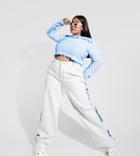 Asos Design Curve Organic Cotton Blend Mid Rise Oversized Skate Jeans In Tie Dye-multi