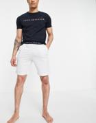 Tommy Hilfiger Lounge Set T-shirt And Short With Chest Logo In Blue-navy