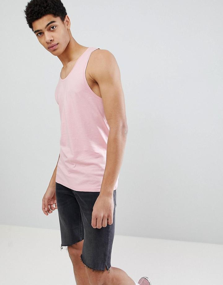 Jack & Jones Originals Tank In Pink - Pink