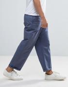 Asos Wide Leg Chinos In Blue - Blue