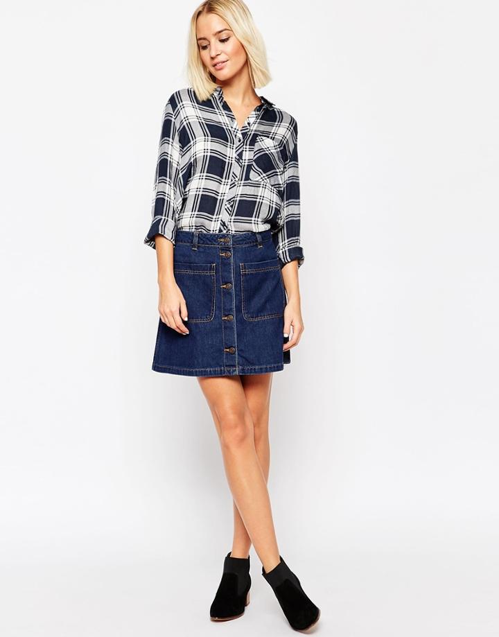Vero Moda A-line Denim Skirt - Blue