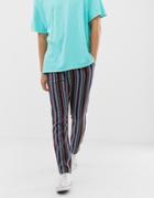 Asos Design Tapered Pants In Abstract Design