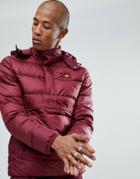 Ellesse Padded Overhead Jacket In Red - Red
