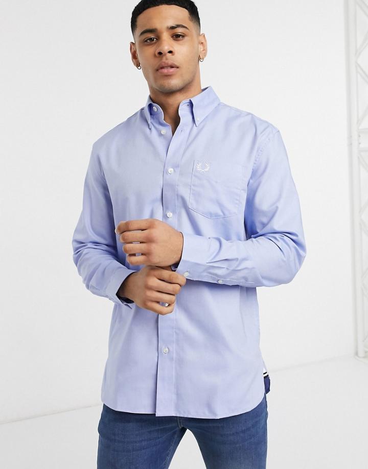 Fred Perry Oxford Shirt In Blue-blues