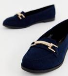 New Look Stitch Loafer In Navy