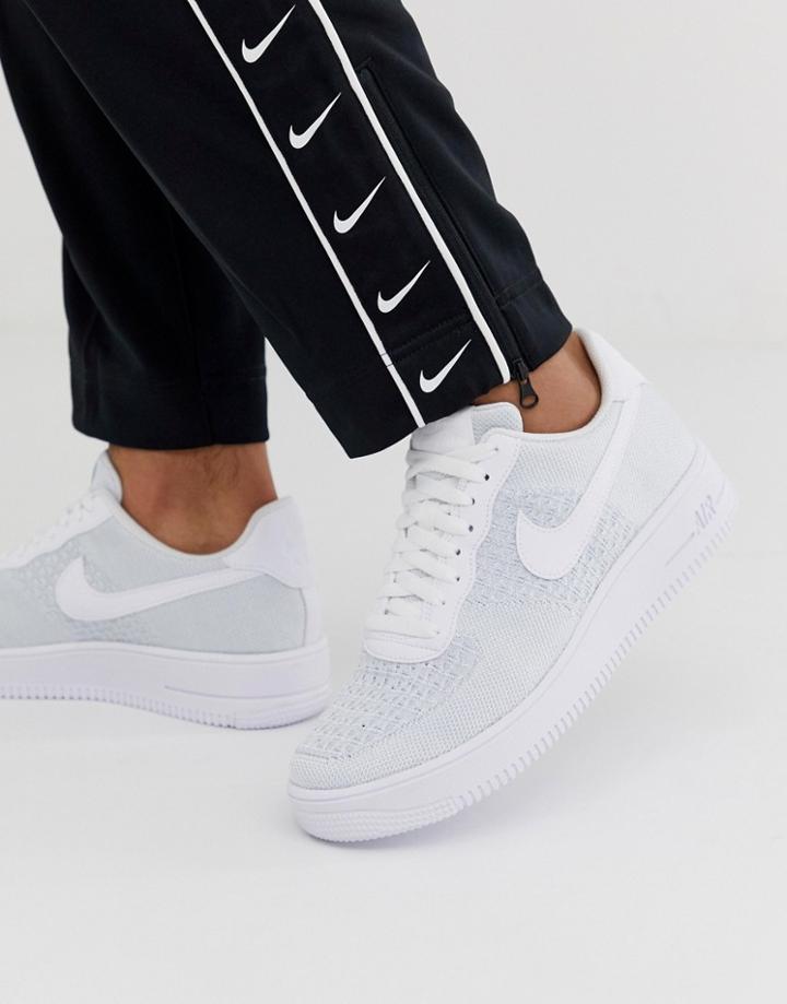 Nike Air Force 1 Flyknit 2.0 Sneakers In Gray Av3042-100