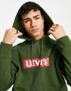 Levi's Hoodie With Boxtab Logo In Green
