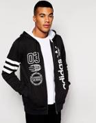 Adidas Originals Logos Zip Up Hoodie - Black