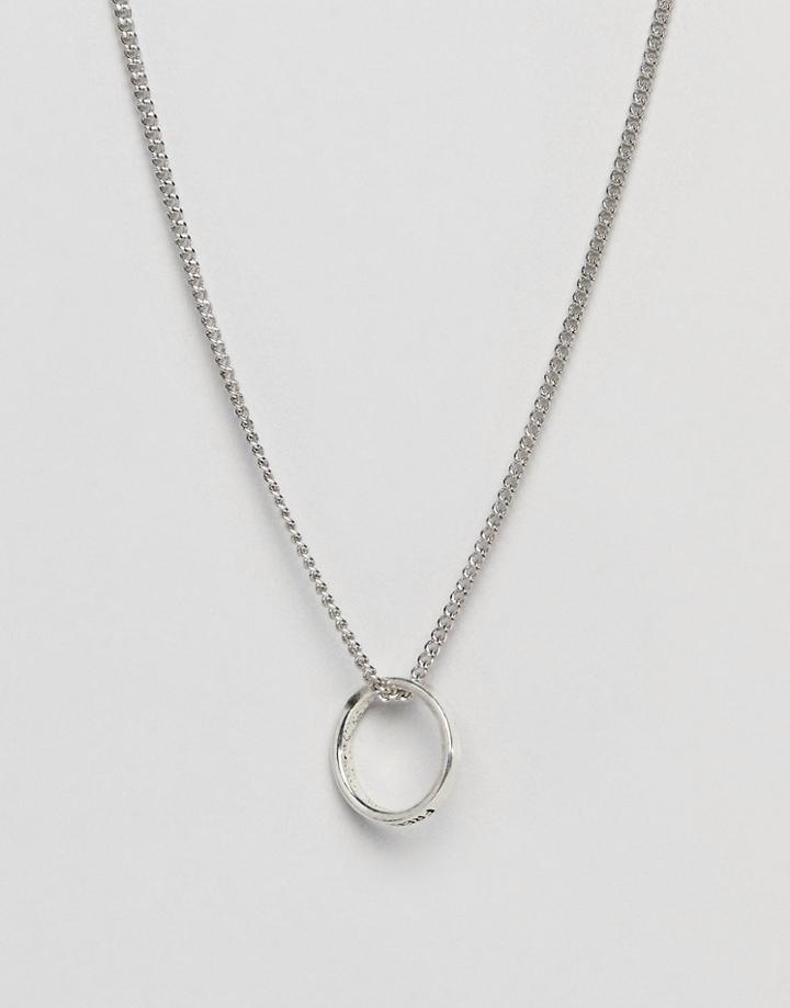 Designb Circle Pendant Necklace In Silver - Silver