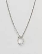 Designb Circle Pendant Necklace In Silver - Silver