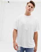 Asos Design Oversized Fit T-shirt With Crew Neck In White - White