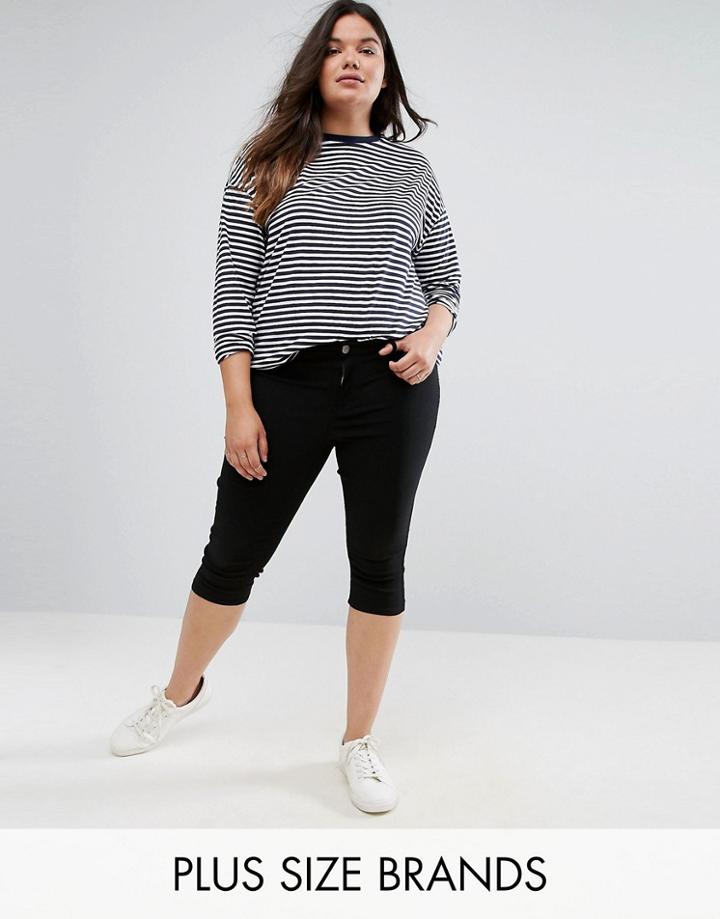 Junarose Denim Skater Shorts - Black
