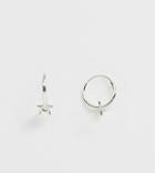Kingsley Ryan Sterling Silver Mini Star Hoop Earrings - Silver