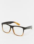 Jeepers Peepers Piper Square Clear Lens Glasses In Tort - Brown