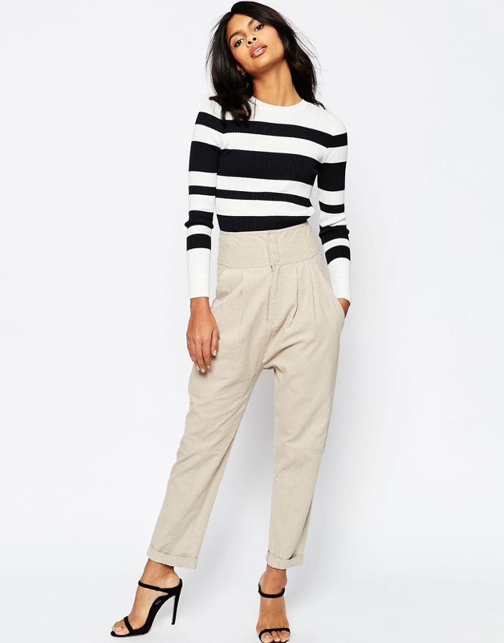 Asos Linen Hareem Pants - Oatmeal