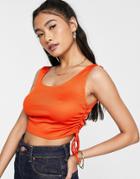 Vero Moda Tie Side Top In Orange