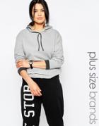 Pink Clove Lounge Longline Hoodie - Gray