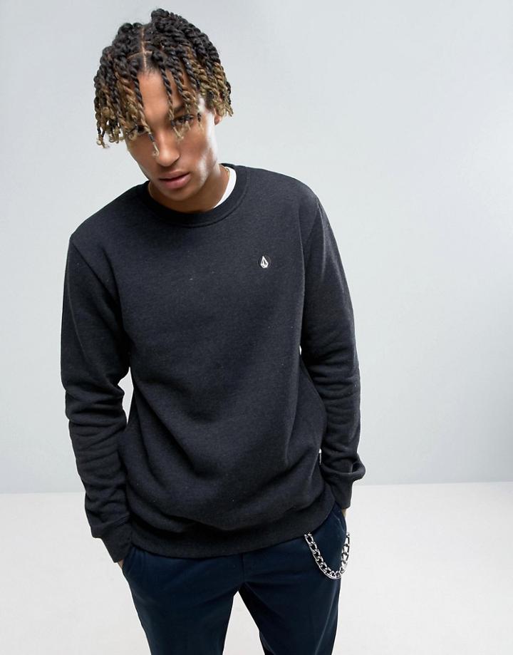 Volcom Sweatshirt With Small Logo - Black
