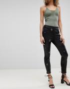 Free People Embellised Faux Leather Leggings