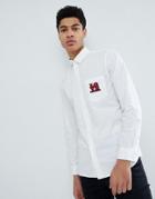 Love Moschino Embroidered Pocket Logo Shirt - White