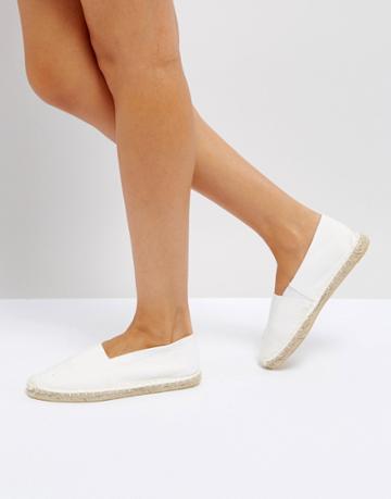 Pieces White Denim Espadrilles - White